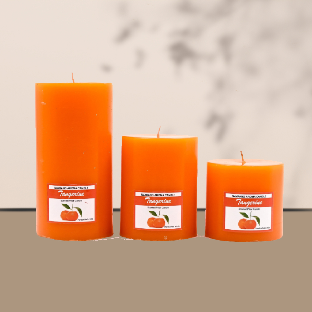 Tangerine Pillar Candle